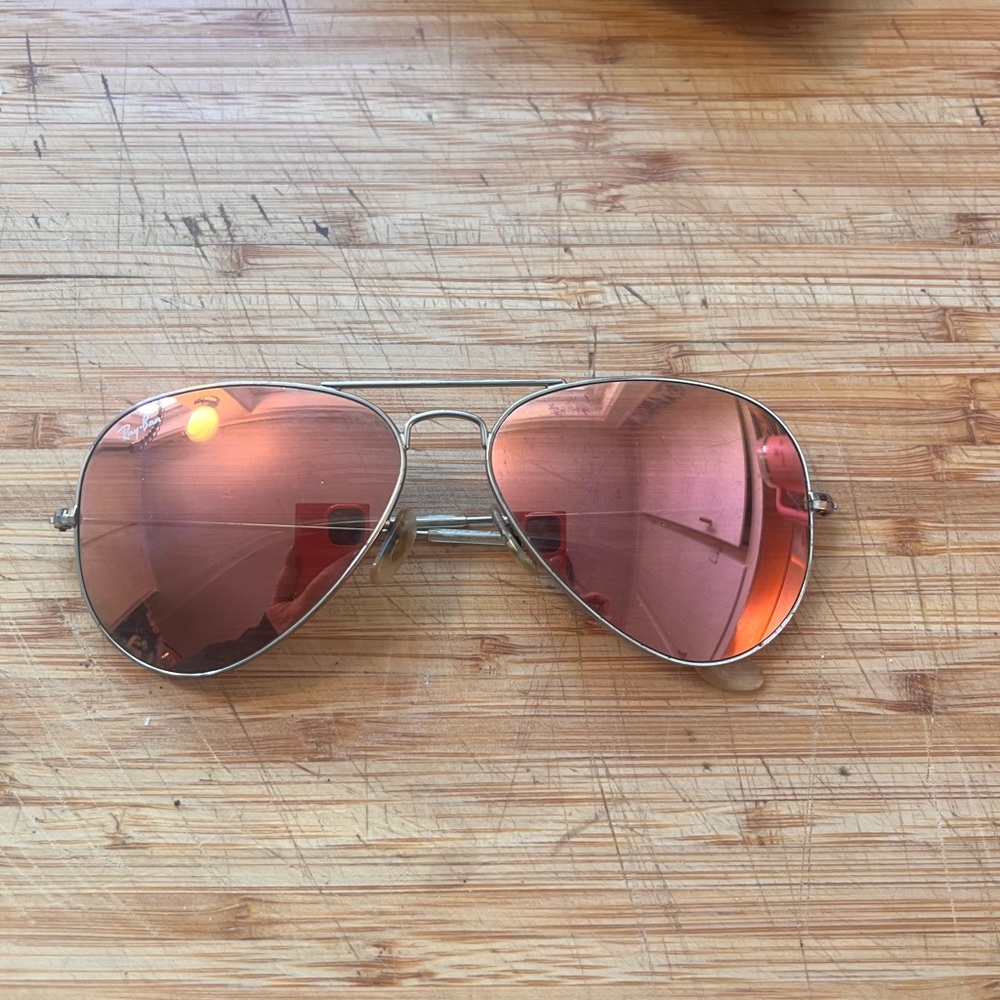 Aviator Sunglasses with Pink Lenses